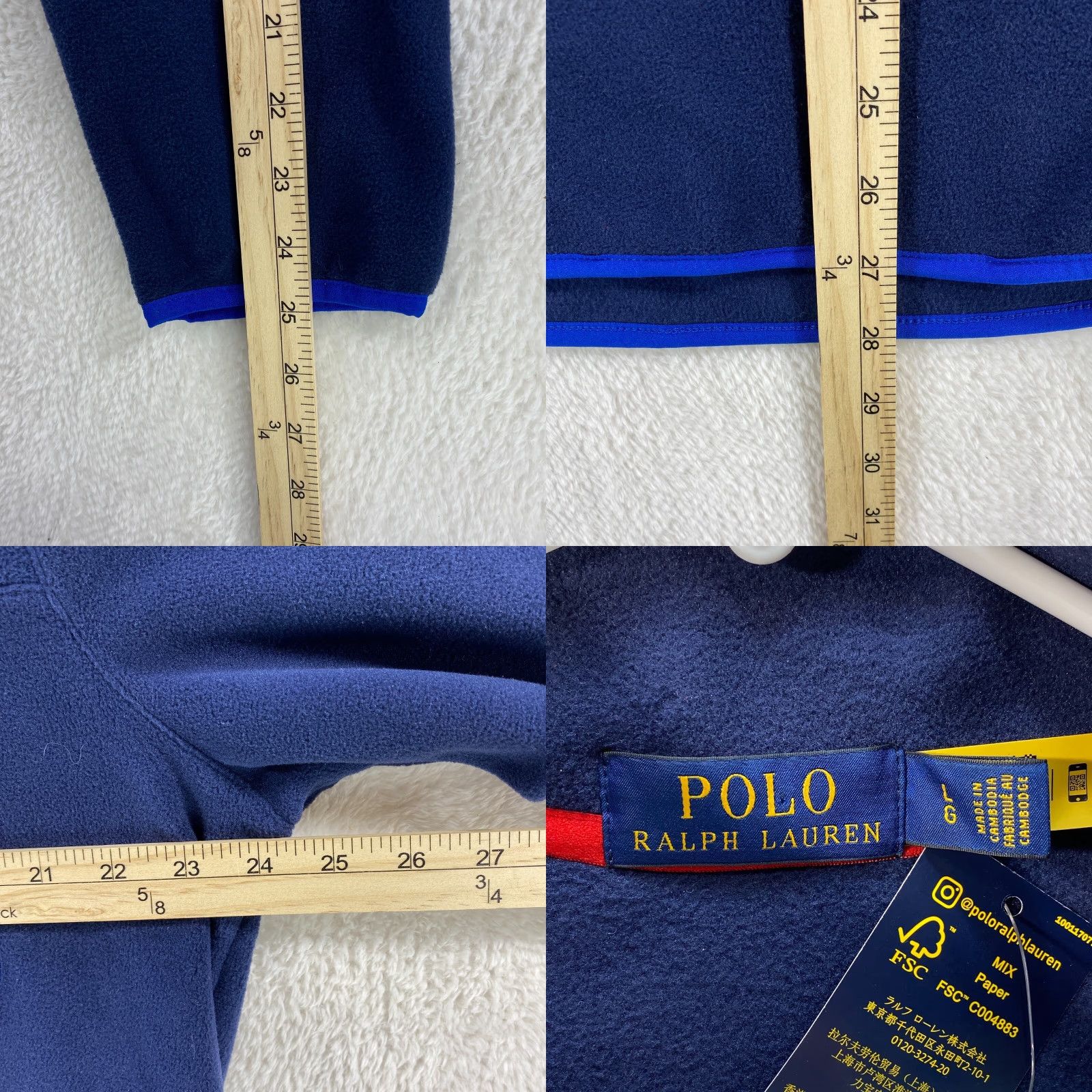 Polo Ralph Lauren Polo Ralph Lauren Jacket Mens L Navy Blue Fleece 1/4 Snap Pullover New Polo Ralph Lauren Fleece Jacket Mens Large Navy Blue 1/4 Snap Pullover Size US L / EU 52-54 / 3 - 8 Thumbnail