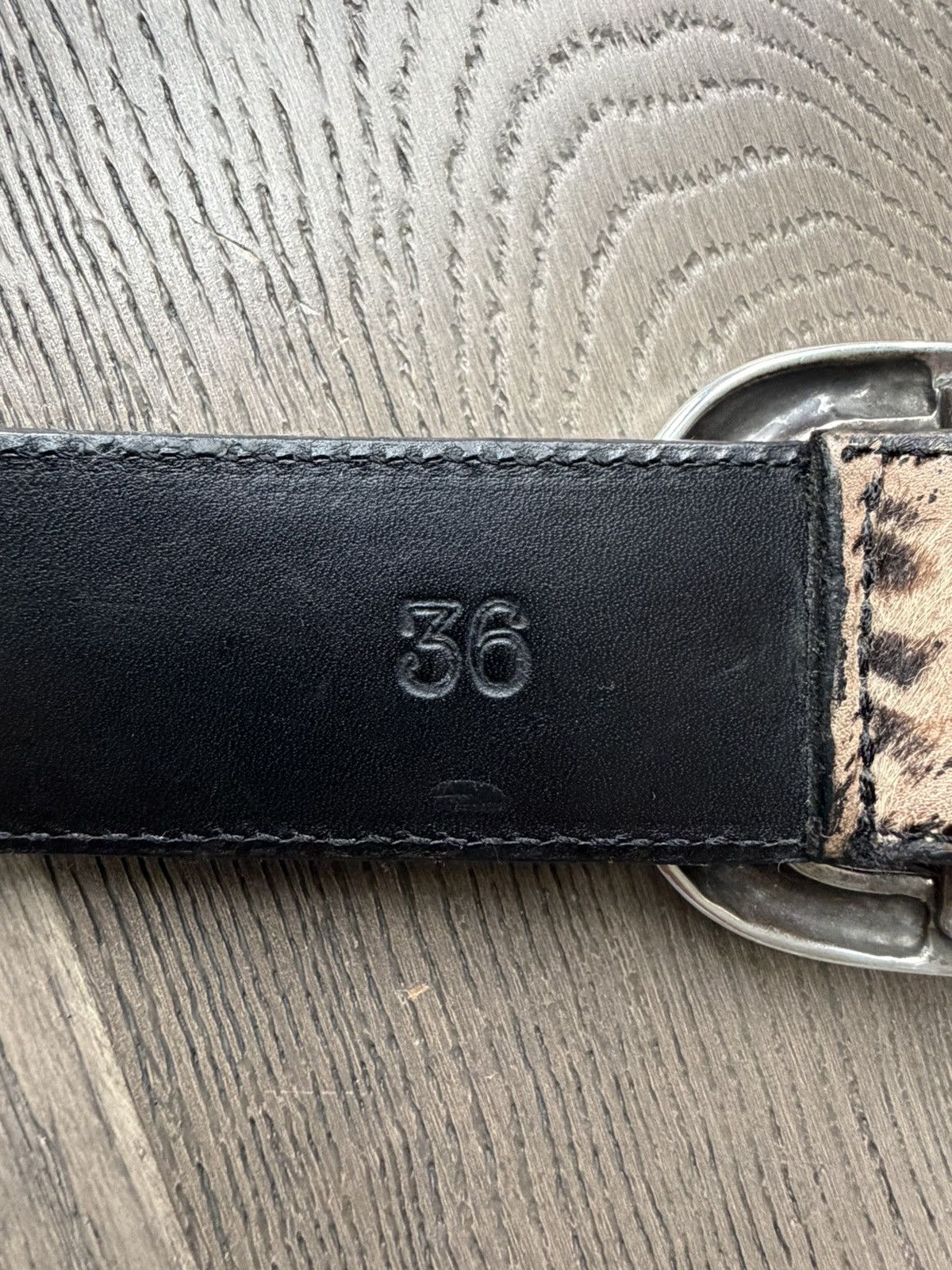 Chrome Hearts Chrome Hearts Cheetah Print Gunslinger Silver Belt Buckle Size 36 - 8 Thumbnail