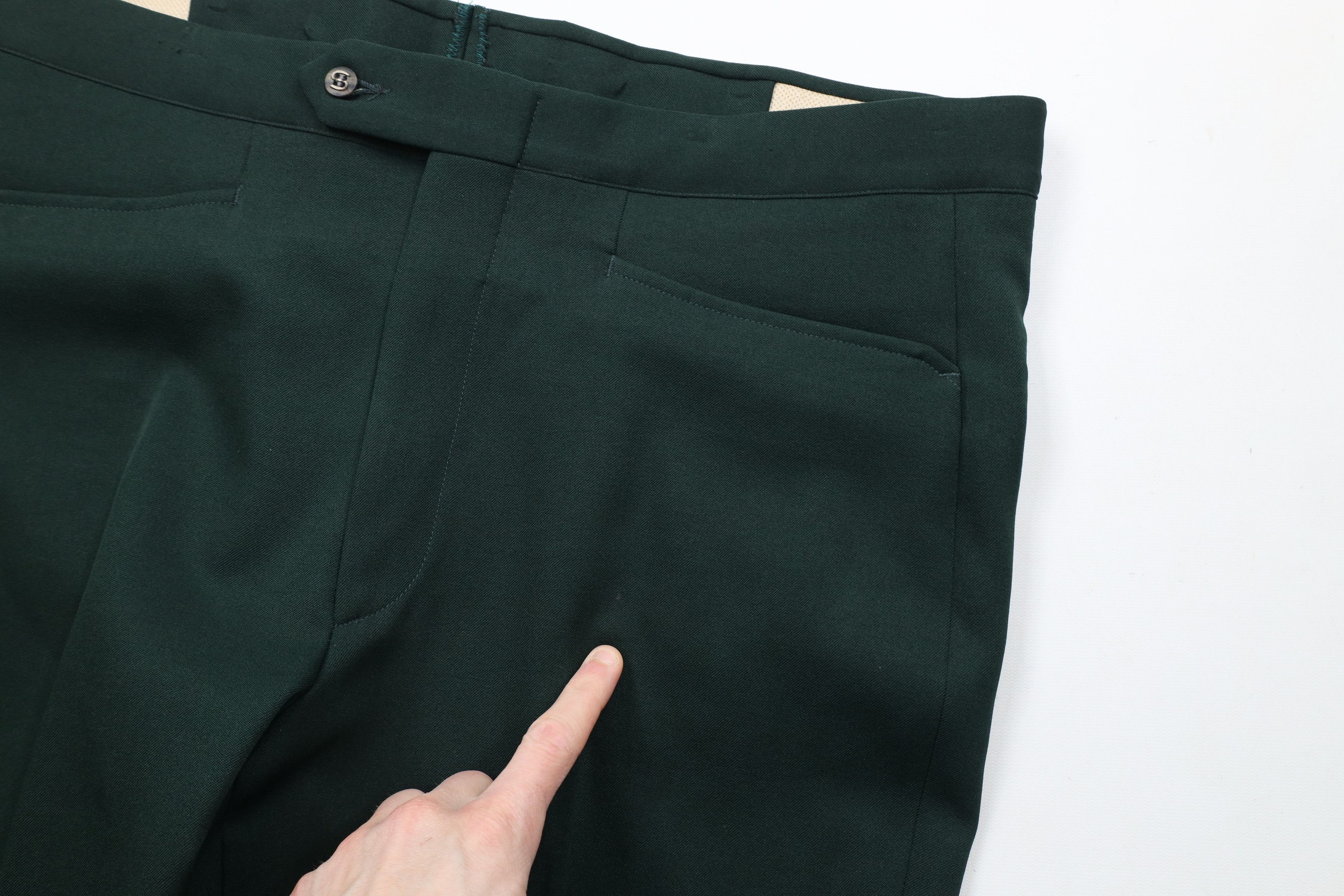 Vintage Vintage 70s Streetwear Bell Bottoms Chino Pants Green USA Size US 40 / EU 56 - 6 Thumbnail