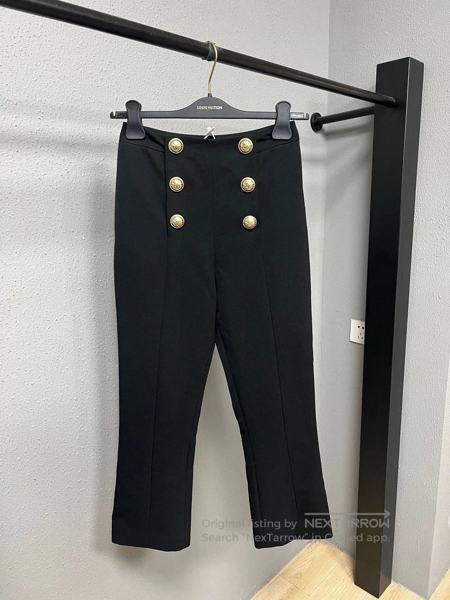 Balmain Balmain Black Gold Button Tailored Pants. Size US 34 / EU 50 - 1 Thumbnail