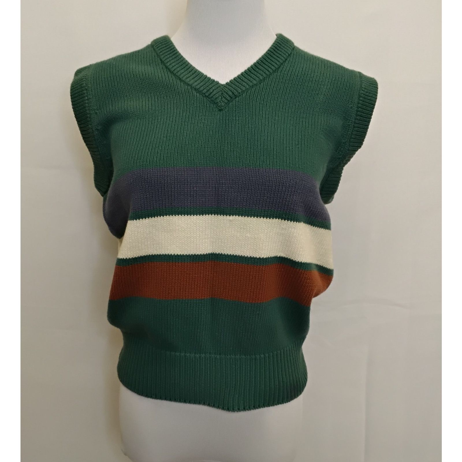 Izod Izod Lacoste Sweater Vest Women's S Green Cotton VTG 80's Size S / US 4 / IT 40 - 2 Thumbnail