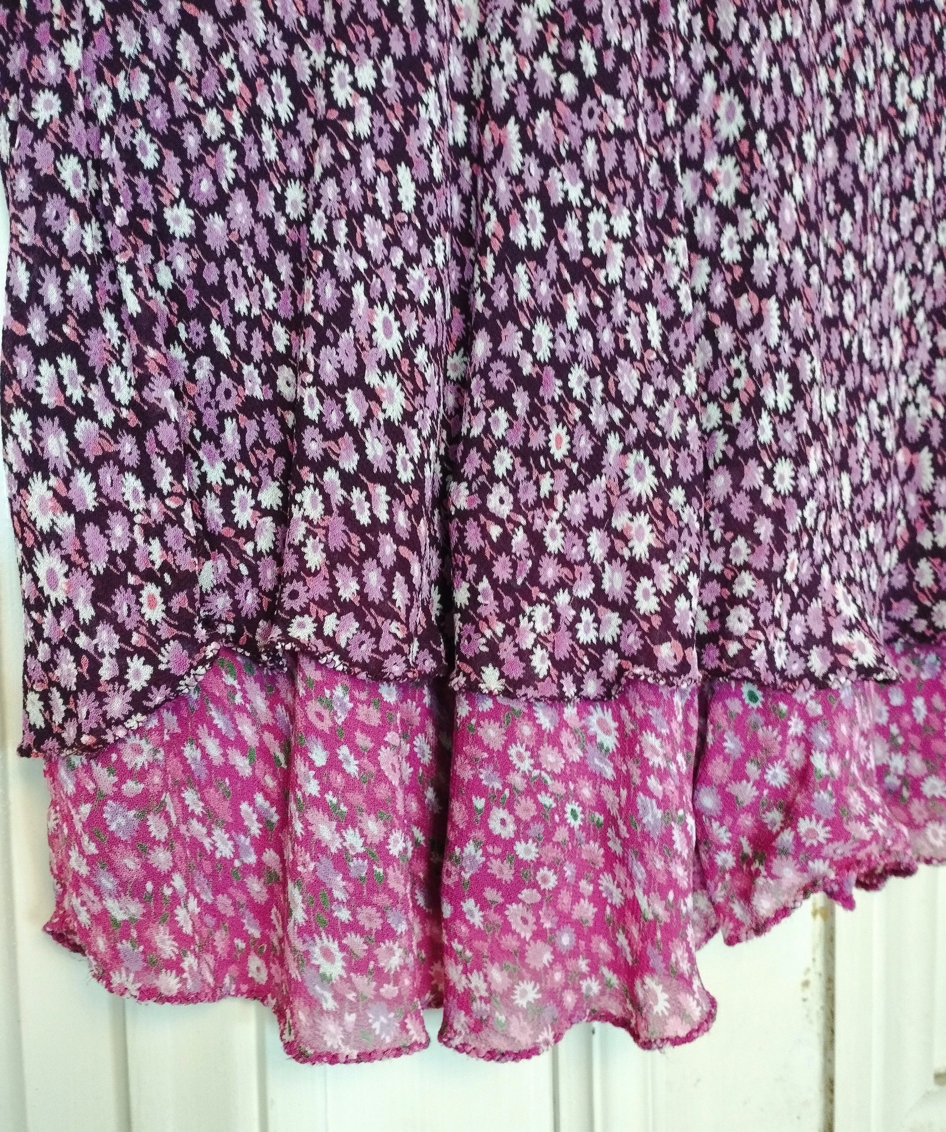 Designer Rene Derhy Jupe Crepe Liberty Superpositions Preppy T S Size 26" / US 2 / IT 38 - 9 Thumbnail