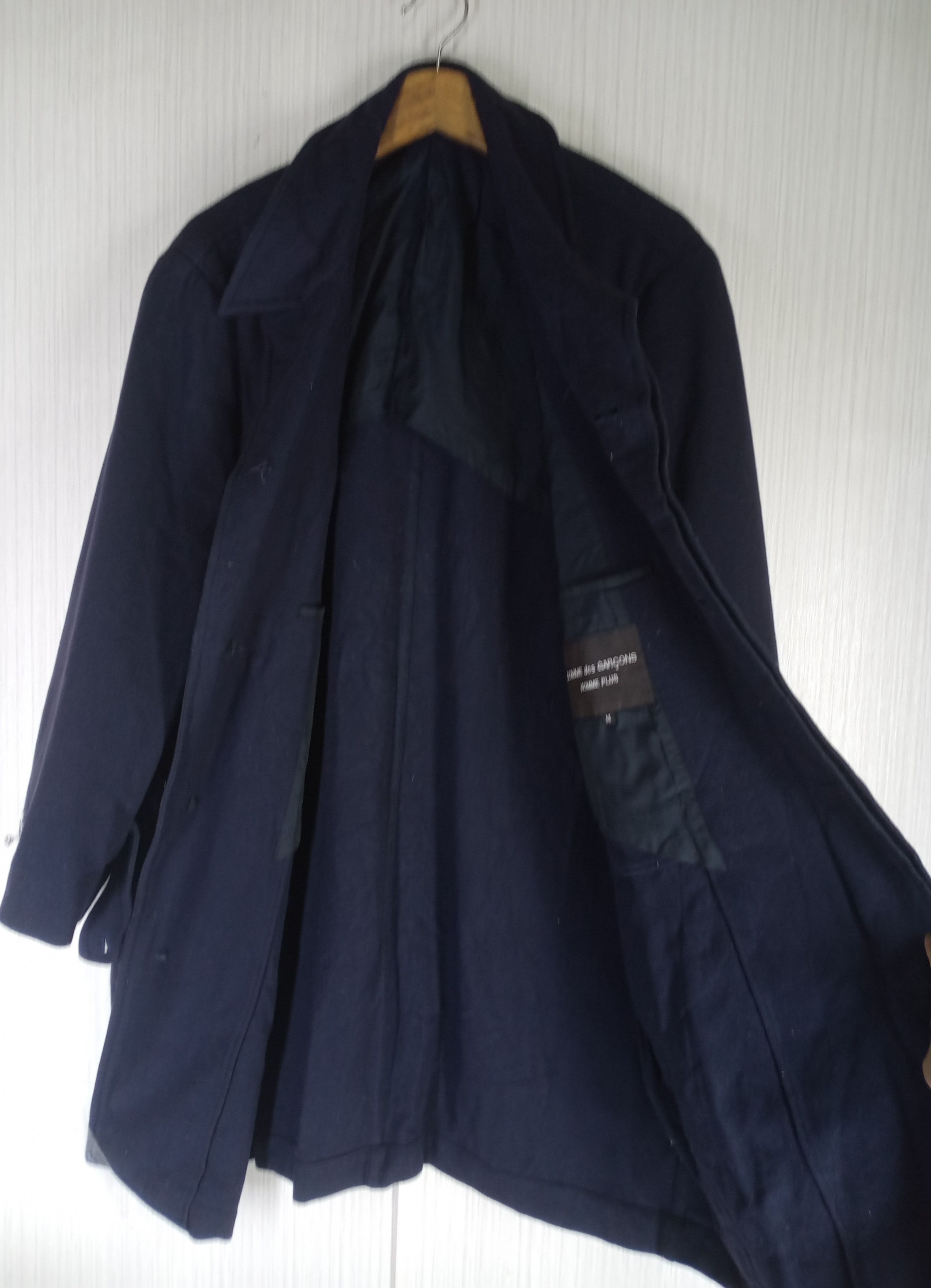 Comme des Garcons Homme Comme Des Garcons Homme Plus Surface Wool Laine Long Coat Size US M / EU 48-50 / 2 - 1 Thumbnail