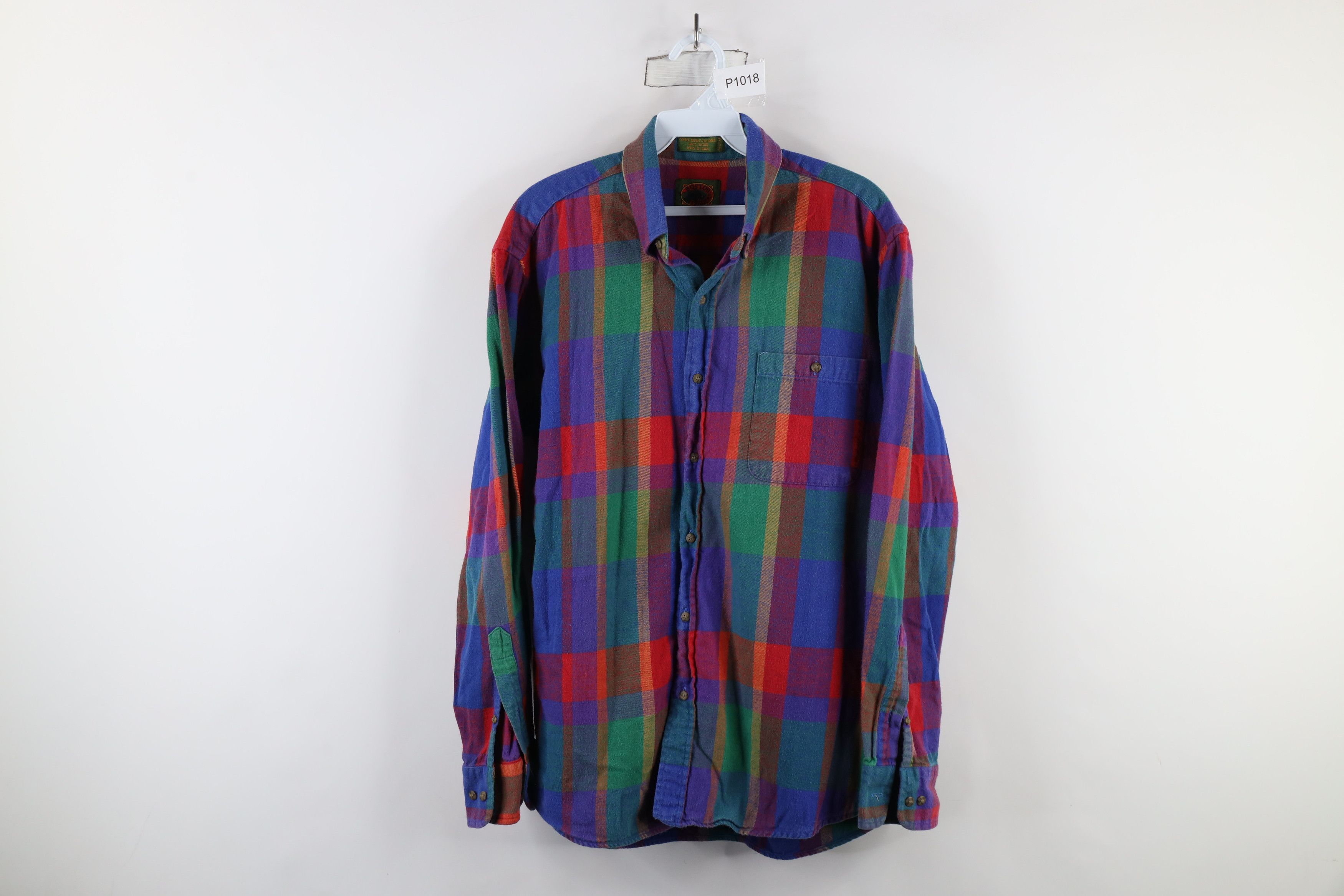 Vintage Vintage 90s Streetwear Plaid Flannel Button Down Shirt Size US M / EU 48-50 / 2 - 1 Thumbnail
