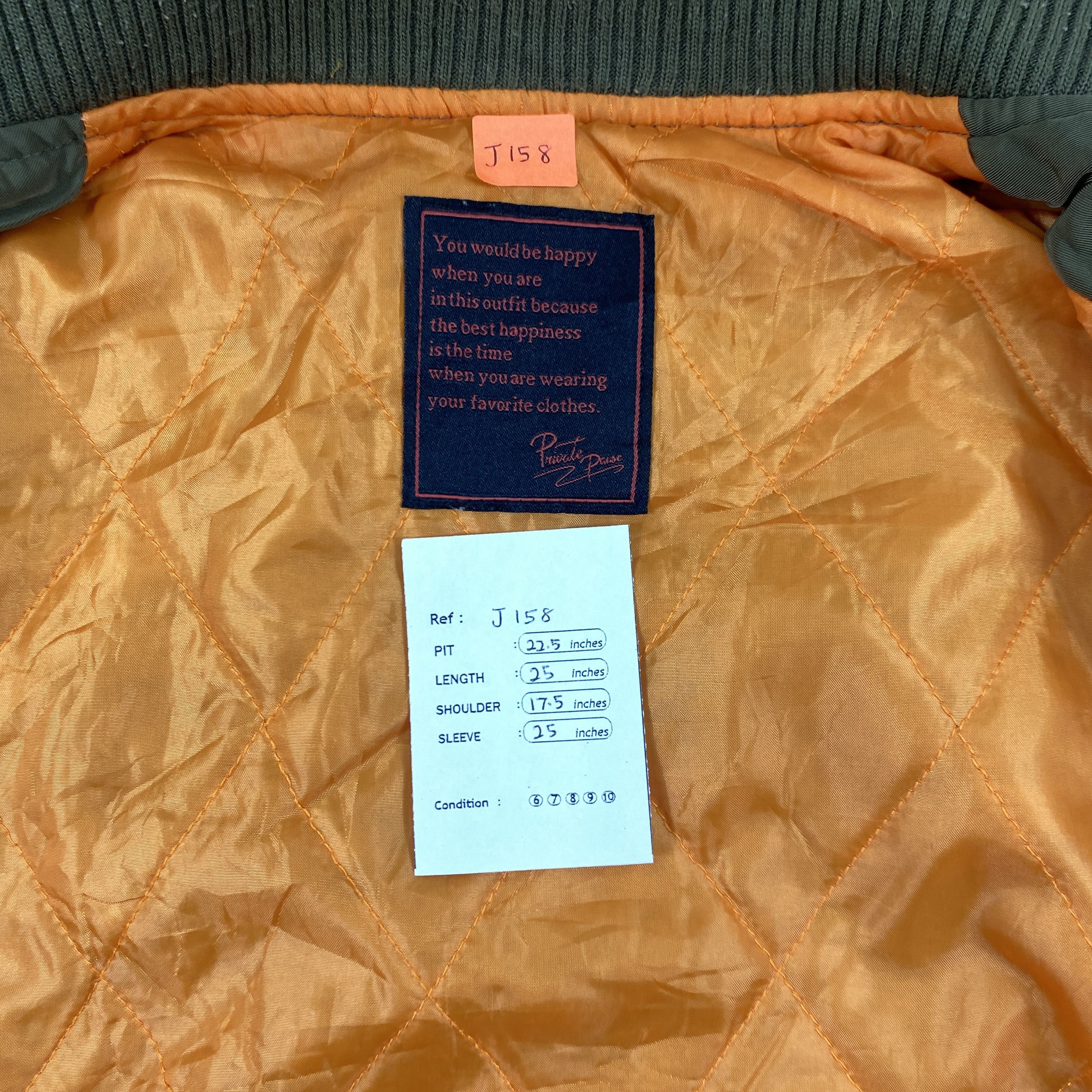 Japanese Brand Vintage Private Pause Bomber Jacket -J158 Size US M / EU 48-50 / 2 - 9 Thumbnail