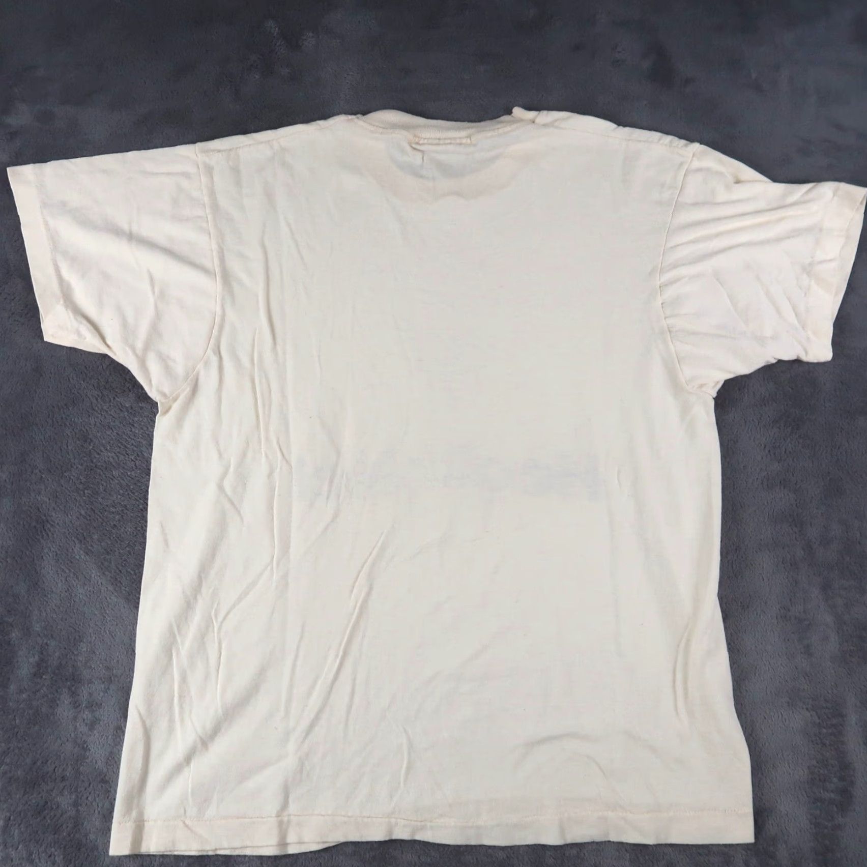 Vintage VINTAGE 80s Get Fit Healthnet L Ivory Single Stitch T Shirt USA Cotton Blend Size US L / EU 52-54 / 3 - 2 Thumbnail