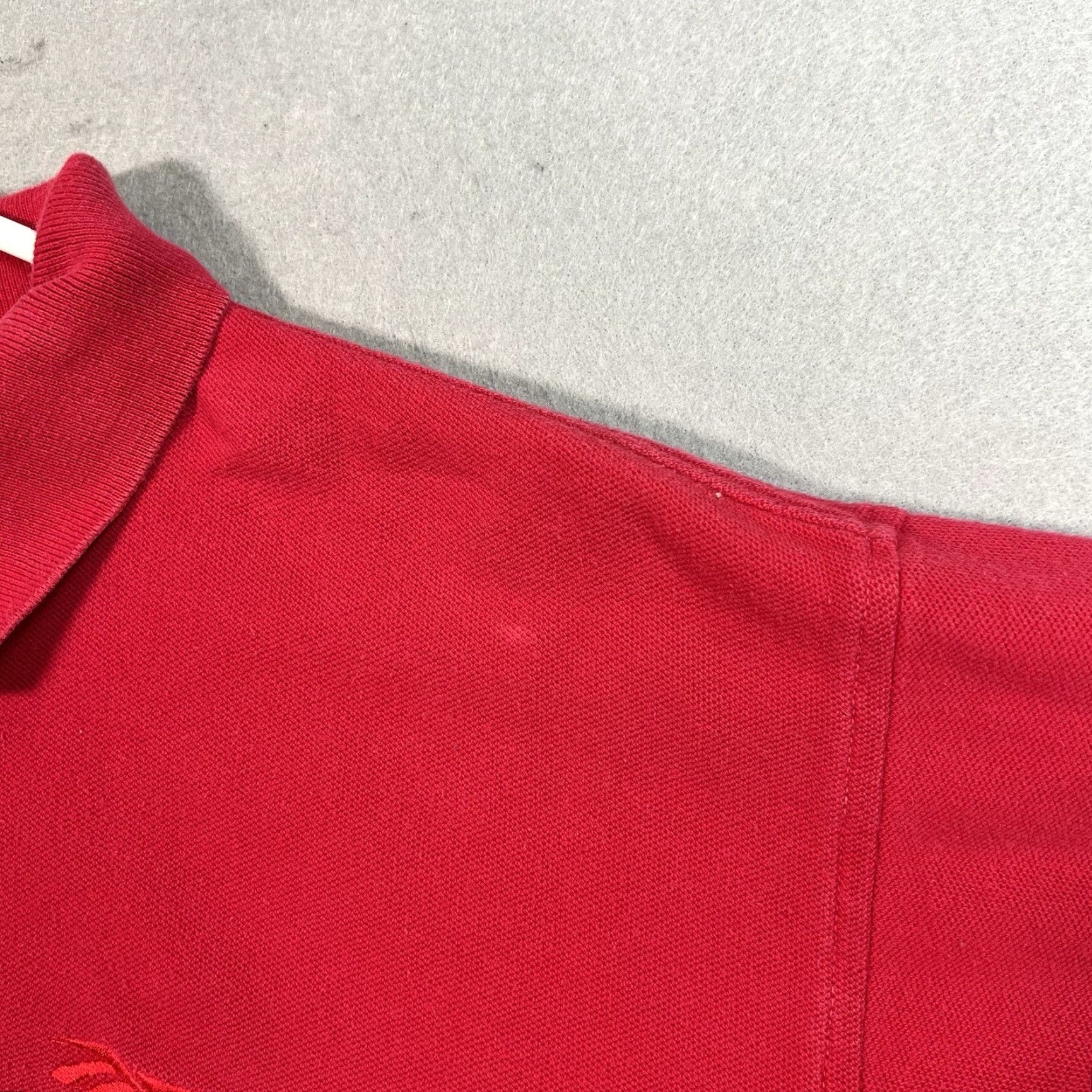 Reebok VINTAGE Reebok Classic Logo Polo Shirt Mens Adult Large Red Cotton Polo Size US L / EU 52-54 / 3 - 5 Thumbnail