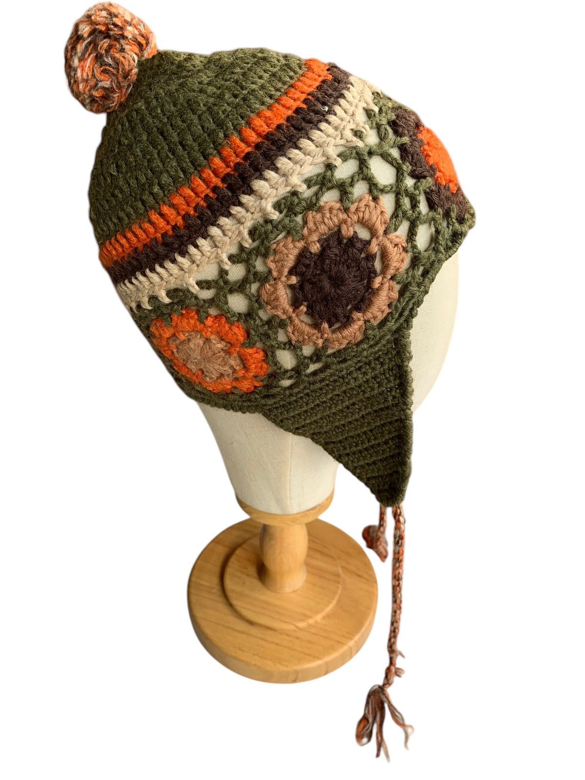 ELLE PLANET KNITTED CROCHET HANDMADE EARFLAP BEANIE HATS