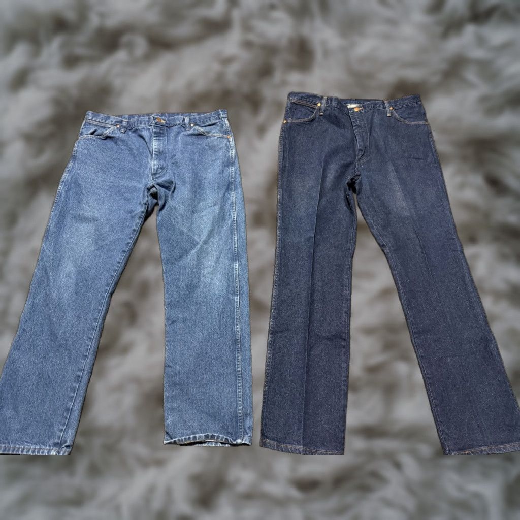 Wrangler Wrangler Jeans 13MWZ 974 Denim 40X32 Lot of 2 Bootcut Blue 40 in 5-Pocket Mens Regular Cowboy Cut Shirt? Size US 40 / EU 56 - 1 Thumbnail