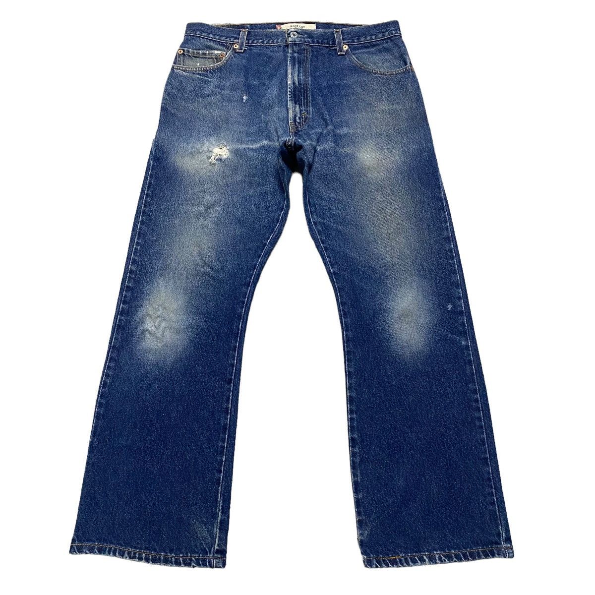 Levi's Vintage Levis 517 Bootcut Distressed Jeans Size US 34 / EU 50 - 2 Thumbnail