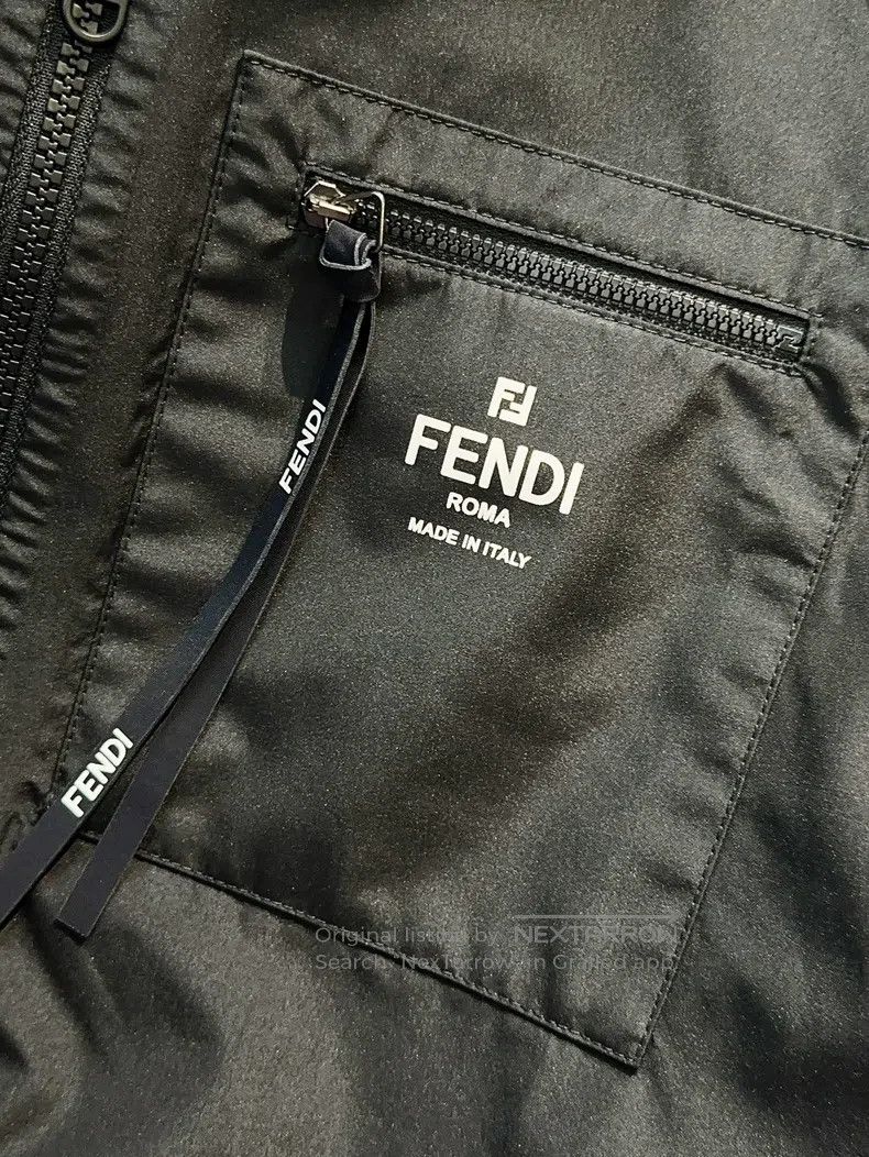 Fendi Fendi Black Long Sleeve Short Zip-up Hooded Jacket Size M / US 6-8 / IT 42-44 - 5 Thumbnail