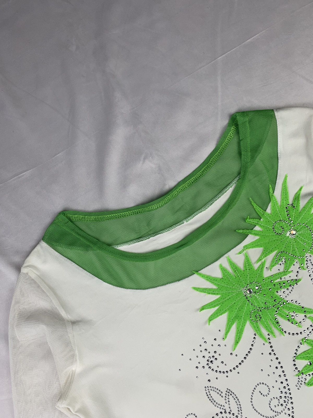 Japanese Brand y2k Four Season Japan Floral Crystals Longsleeve Mesh Top Size S / US 4 / IT 40 - 7 Thumbnail