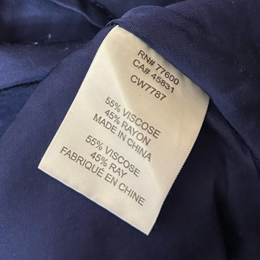 Chase Authentics Chaser l Navy Satin Knee Length Dress Small Size S / US 4 / IT 40 - 8 Thumbnail