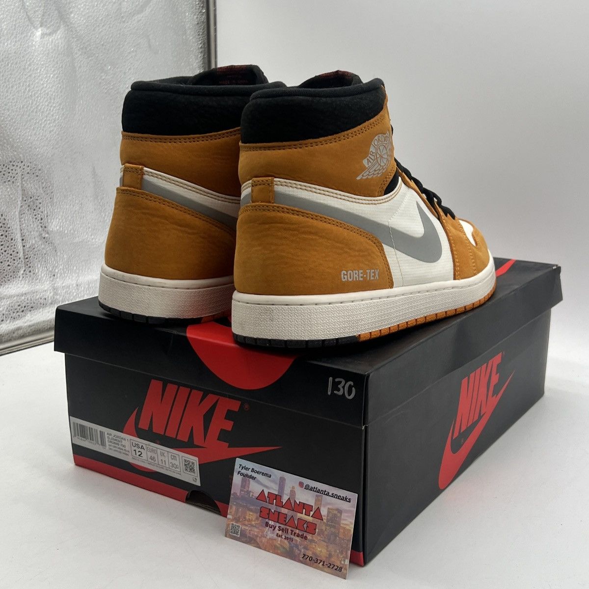 Jordan Brand Air Jordan 1 high element gore Tex light curry Size US 12 / EU 45 - 5 Thumbnail