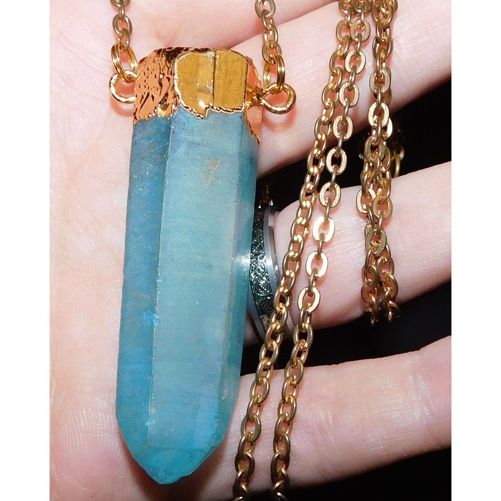 Other Beljoy Quartz Pillar Necklace With Blue Frost Finish And Gol Size ONE SIZE - 3 Thumbnail