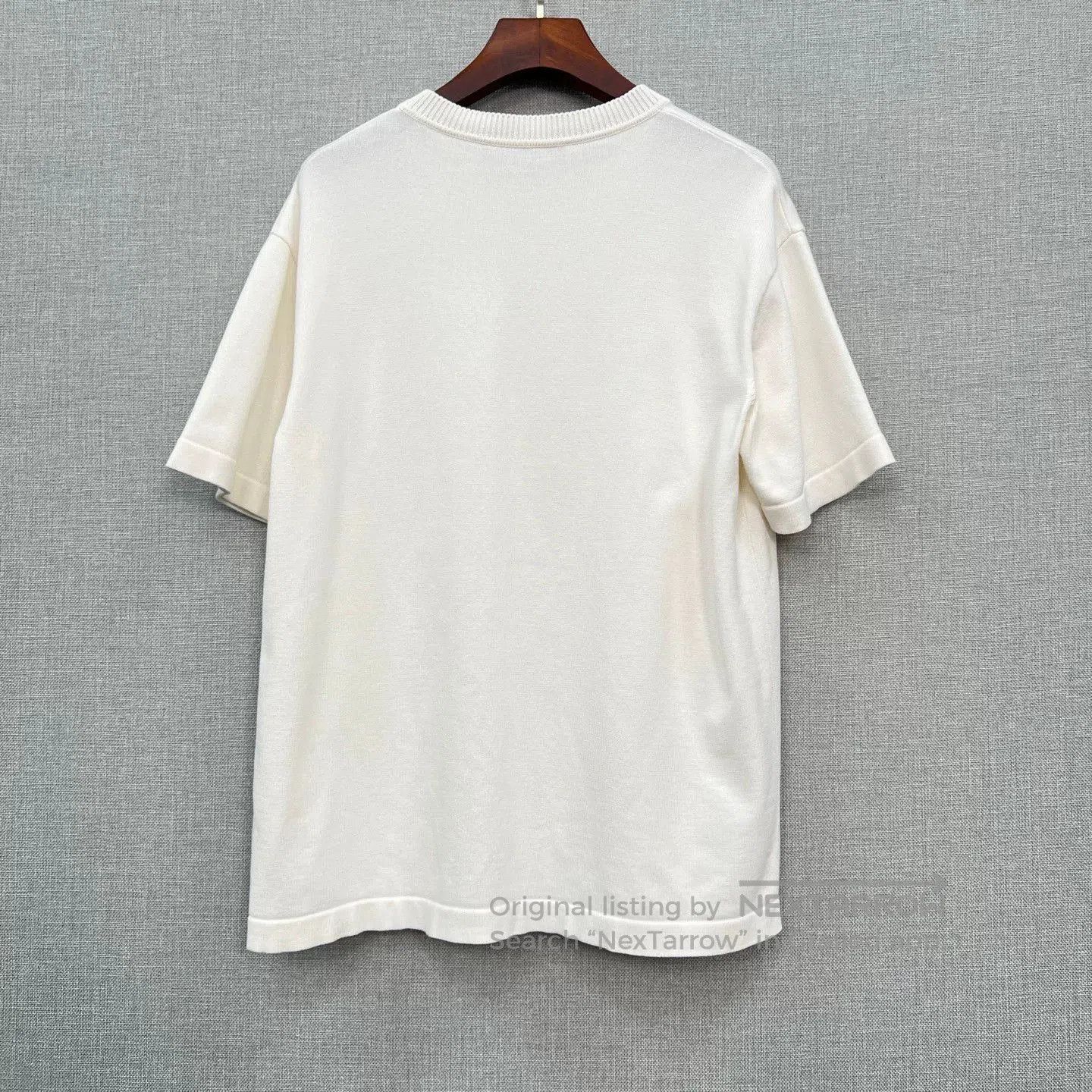 Louis Vuitton Louis Vuitton White Embroidered Logo Knit Tee. Size US L / EU 52-54 / 3 - 2 Thumbnail
