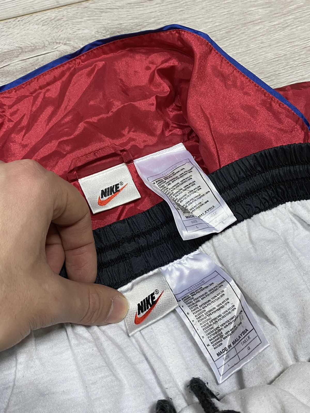 Vintage Nike 1990 dead stock vintage track suit pants + jacket Size US L / EU 52-54 / 3 - 14 Thumbnail