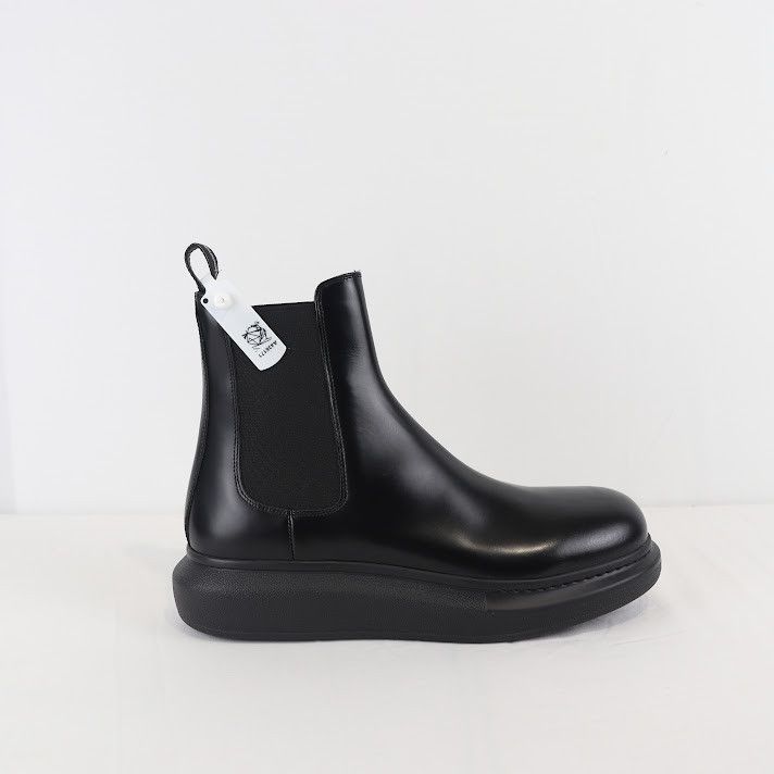 Alexander McQueen o1rshd1 Leather Boots in Black Size US 12 / EU 45 - 3 Thumbnail