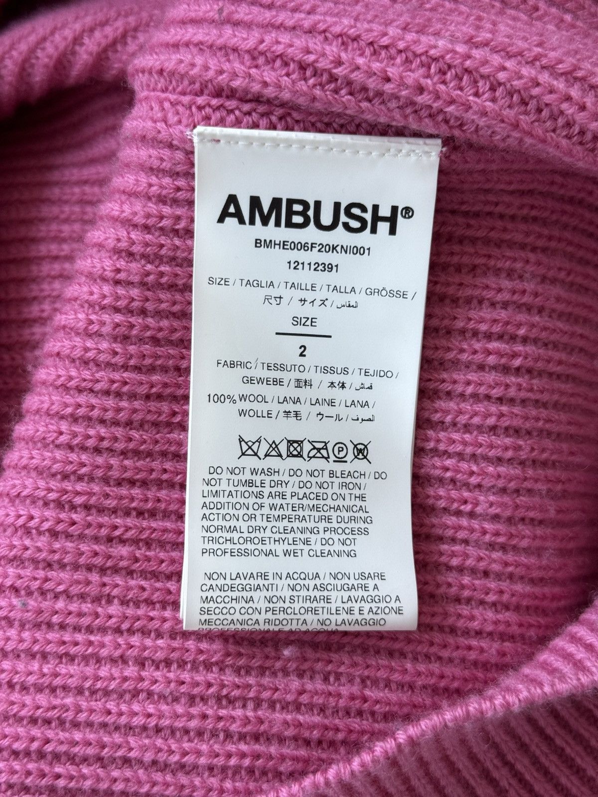 Ambush Design Ambush double shouldering sweater in pink Size US M / EU 48-50 / 2 - 5 Thumbnail