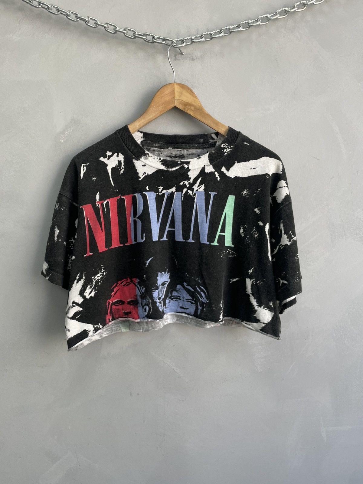 Nirvana Nirvana vintage 90s single stitch tour cropped tee t shirt Size US M / EU 48-50 / 2 - 1 Thumbnail