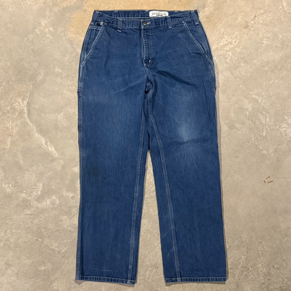 Carhartt 2000s Carhartt Faded Baggy Carpenter Jeans ERD Grunge Y2K Size US 35 - 5 Thumbnail