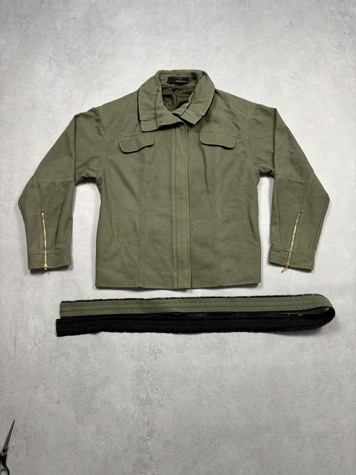 Other Amanda Wakeley Olive Green Belted Utility Jacket Luxury Rare Size M / US 6-8 / IT 42-44 - 5 Thumbnail
