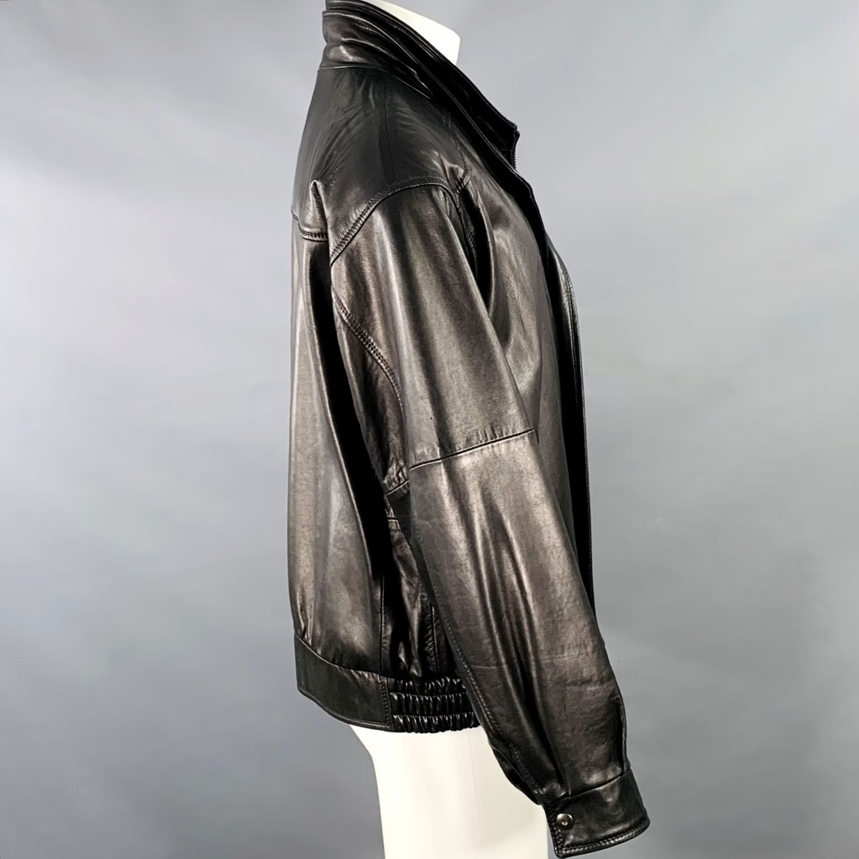 Vintage REMY LEATHER Jacket Size 40 Black Leather Zip & Buttons Blouson Men XS? Size US XXS / EU 40 - 3 Thumbnail