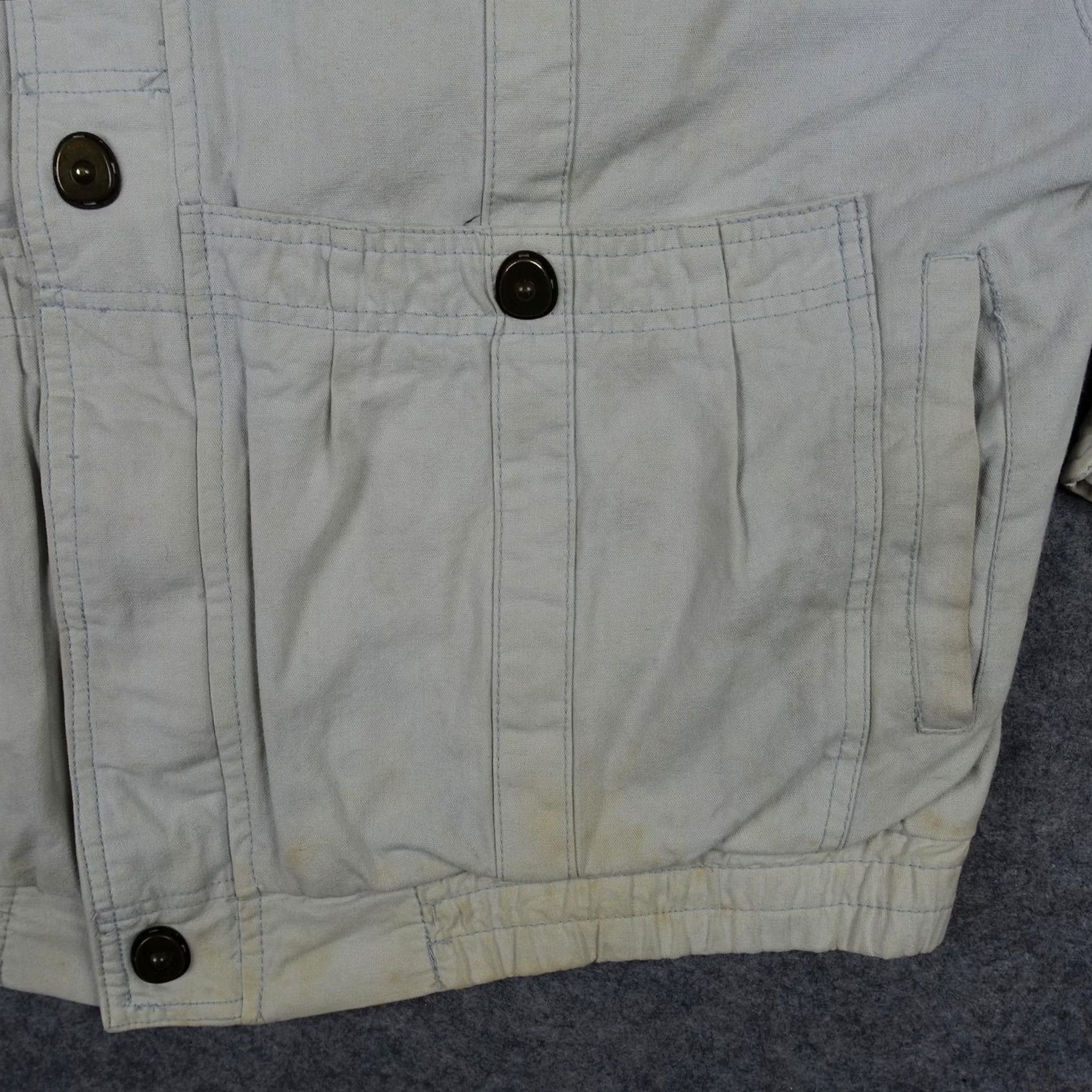 Vintage VINTAGE American Outerware Company Jacket Mens Medium Beige Canvas Hooded Bomber Size US M / EU 48-50 / 2 - 6 Thumbnail