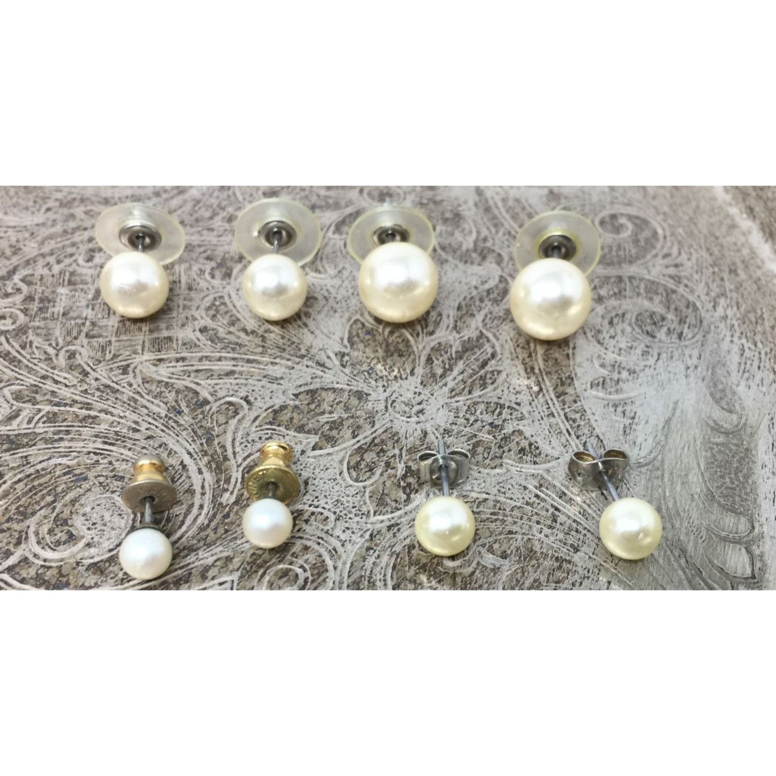 Other Four Pairs of Faux White Pearl Earrings Size ONE SIZE - 3 Thumbnail