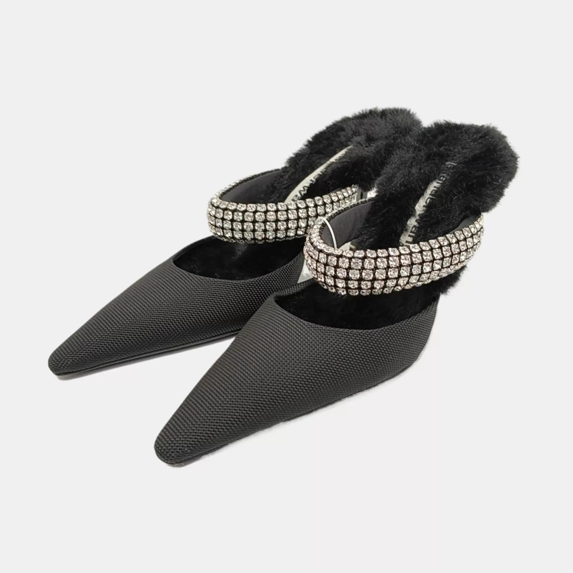 Alexander Wang Alexander Wang Rhinestone Pointed Toe Fur Heels EU 39 Size US 8.5 / IT 38.5 - 1 Thumbnail