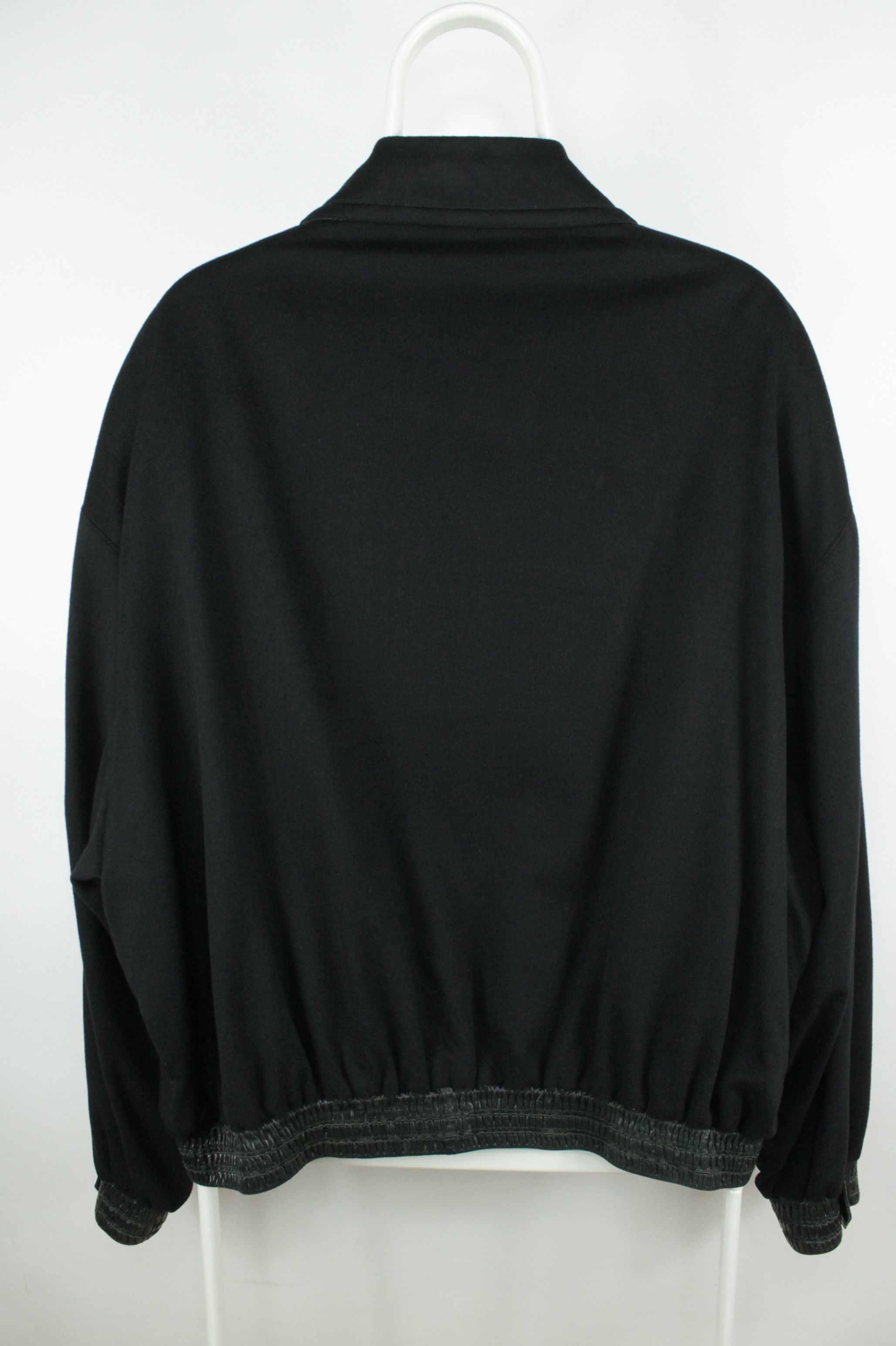 Zilli ZILLI Black Cashmere Leather Bomber Jacket Men's Size US XXL / EU 58 / 5 - 10 Thumbnail