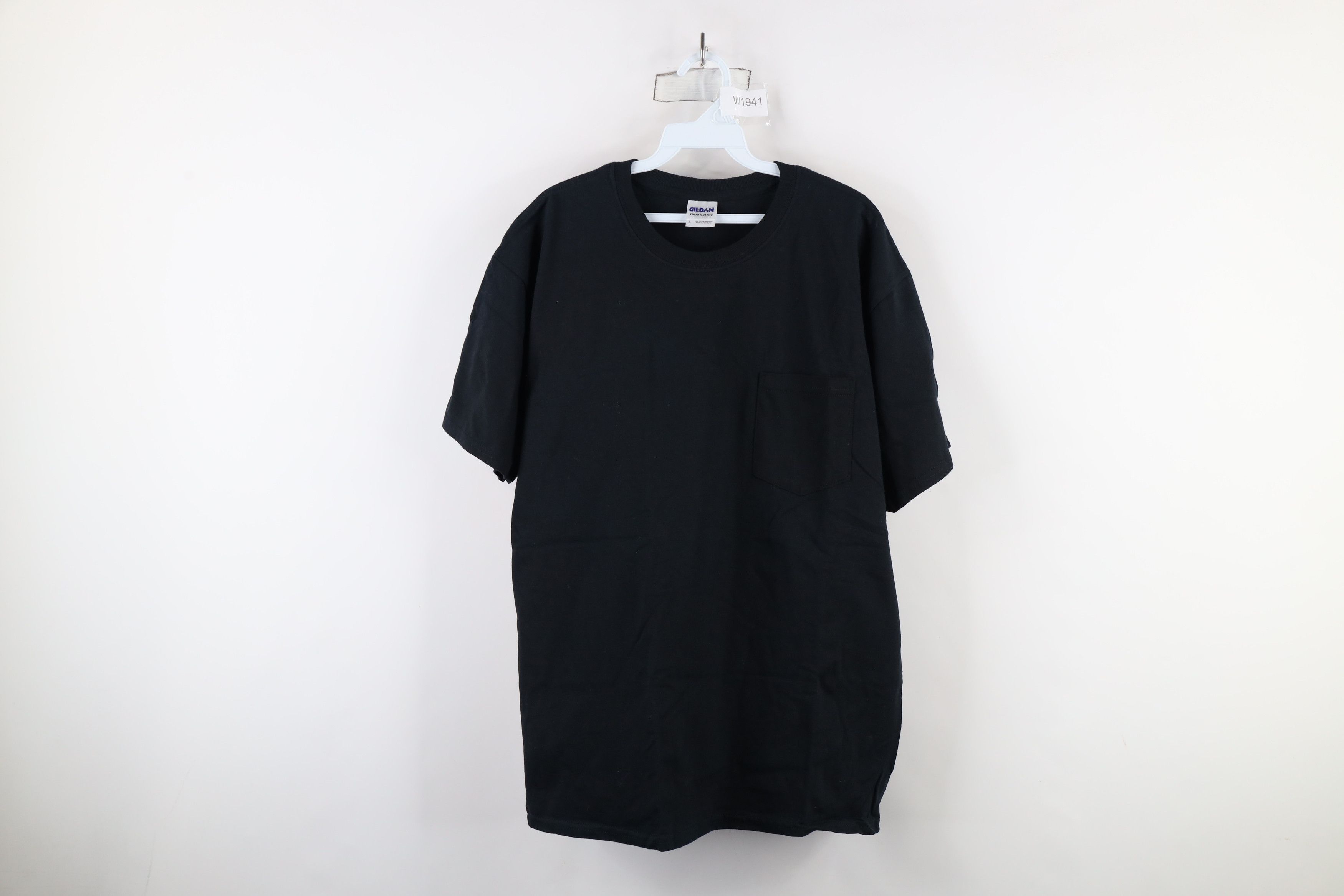 Vintage Vintage 90s Streetwear Heavyweight Pocket T-Shirt Black Size US M / EU 48-50 / 2 - 1 Thumbnail