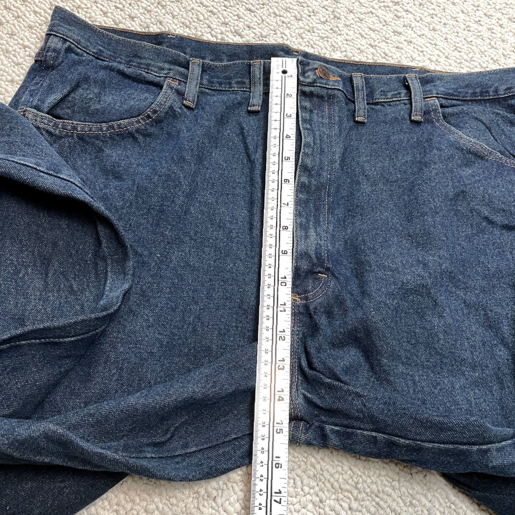 Vintage Rustler Jeans Mens 44 Blue Denim Dark Wash Straight 44x32 Adult High Rise Pants Size US 44 / EU 60 - 4 Thumbnail