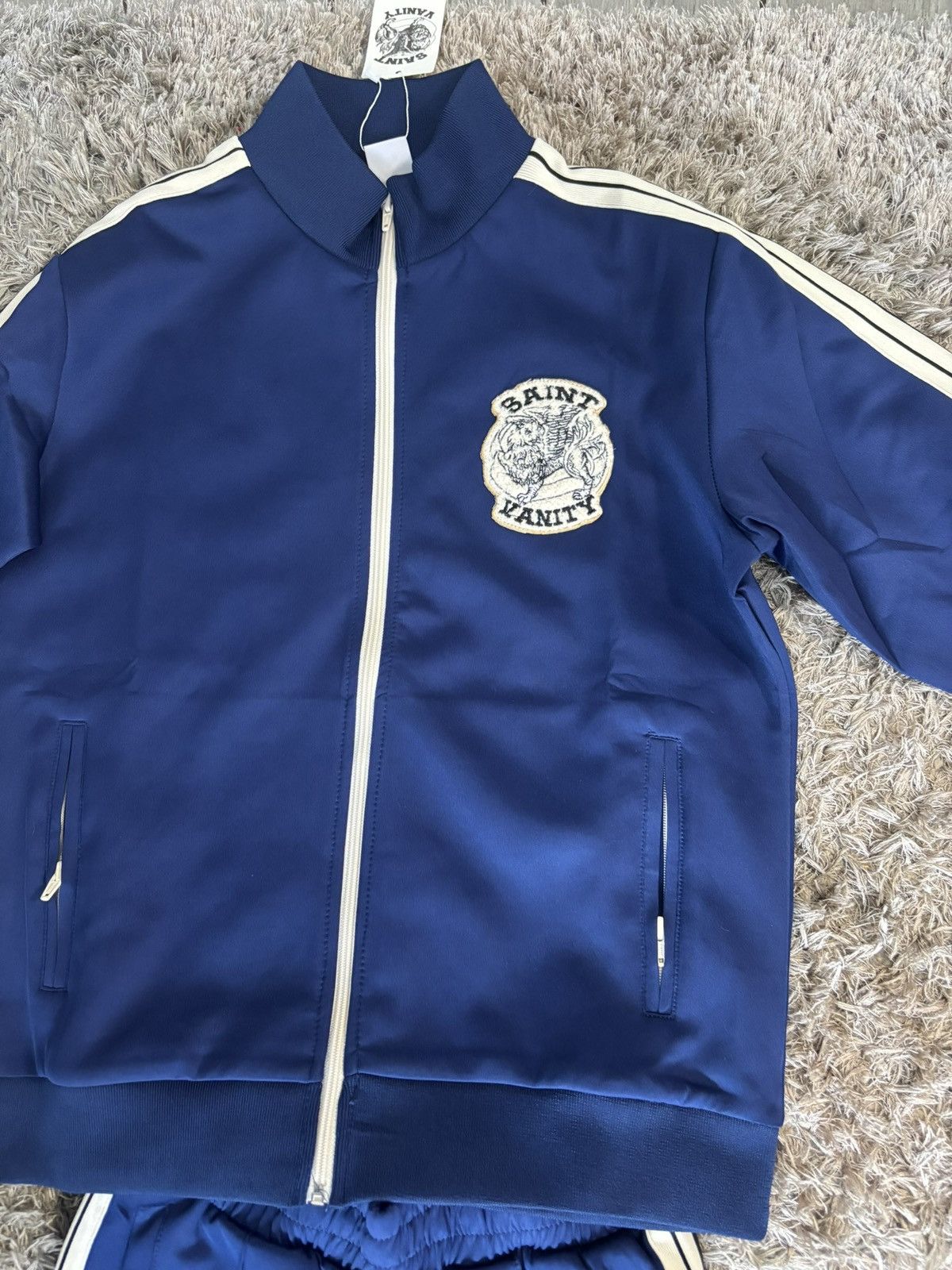 Saint Vanity Saint vanity Navy Blue nylon track set Jacket + pants Small Size US L / EU 52-54 / 3 - 2 Thumbnail