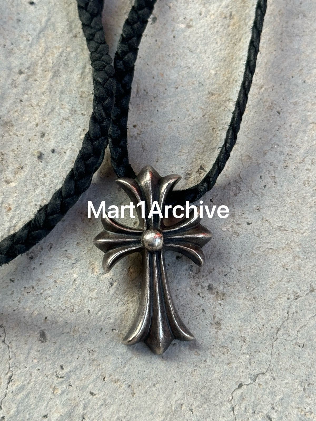 Chrome Hearts Chrome Hearts Leather Cord Cross Necklace Size ONE SIZE - 2 Thumbnail