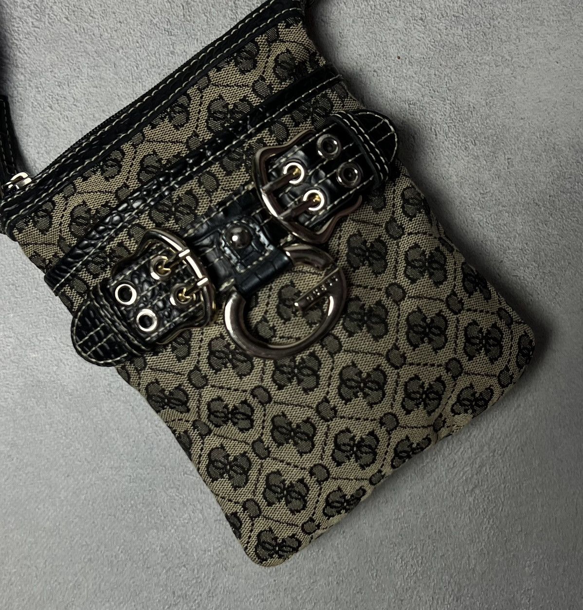 Guess GUESS Monogram Crossbody Shoulder Bag Metal Logo Size ONE SIZE - 4 Thumbnail