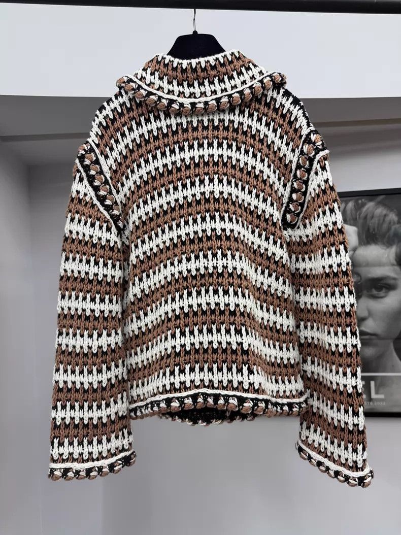 Chanel Chanel Color-matched striped woven jacket Size XXS / US 00 / IT 34 - 3 Thumbnail
