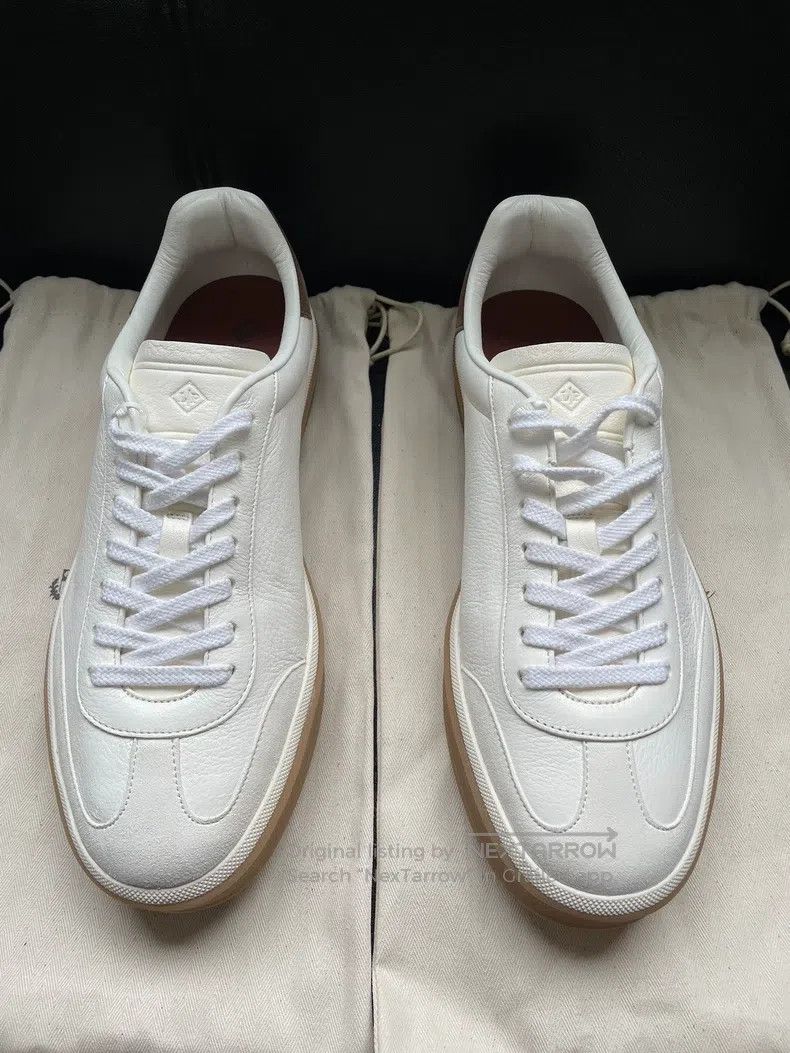 Loro Piana LORO PIANA Tennis Walk Round Toe Fashion Lacing Casual Low Size US 8 / EU 41 - 1 Thumbnail