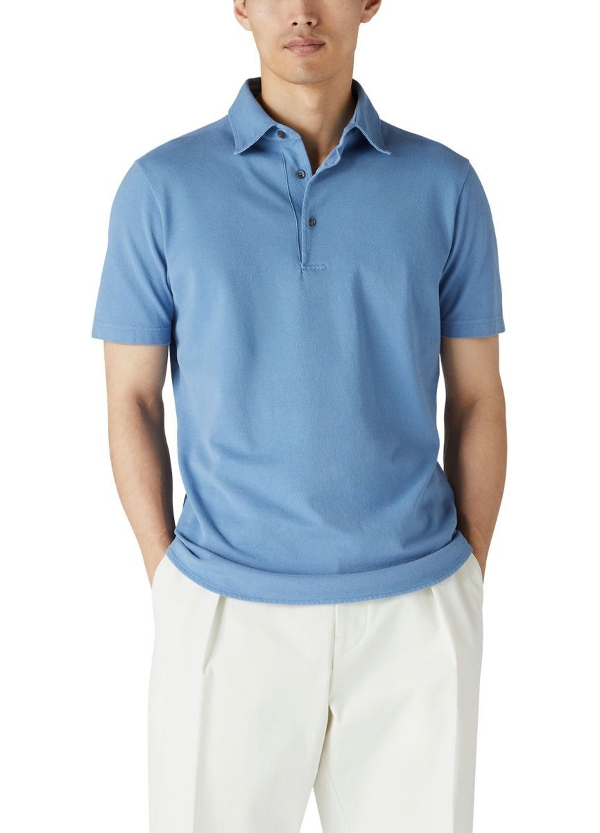 Loro Piana o1w1db10125 FAN5407 Polo Shirt in Blue Size US S / EU 44-46 / 1 - 2 Thumbnail