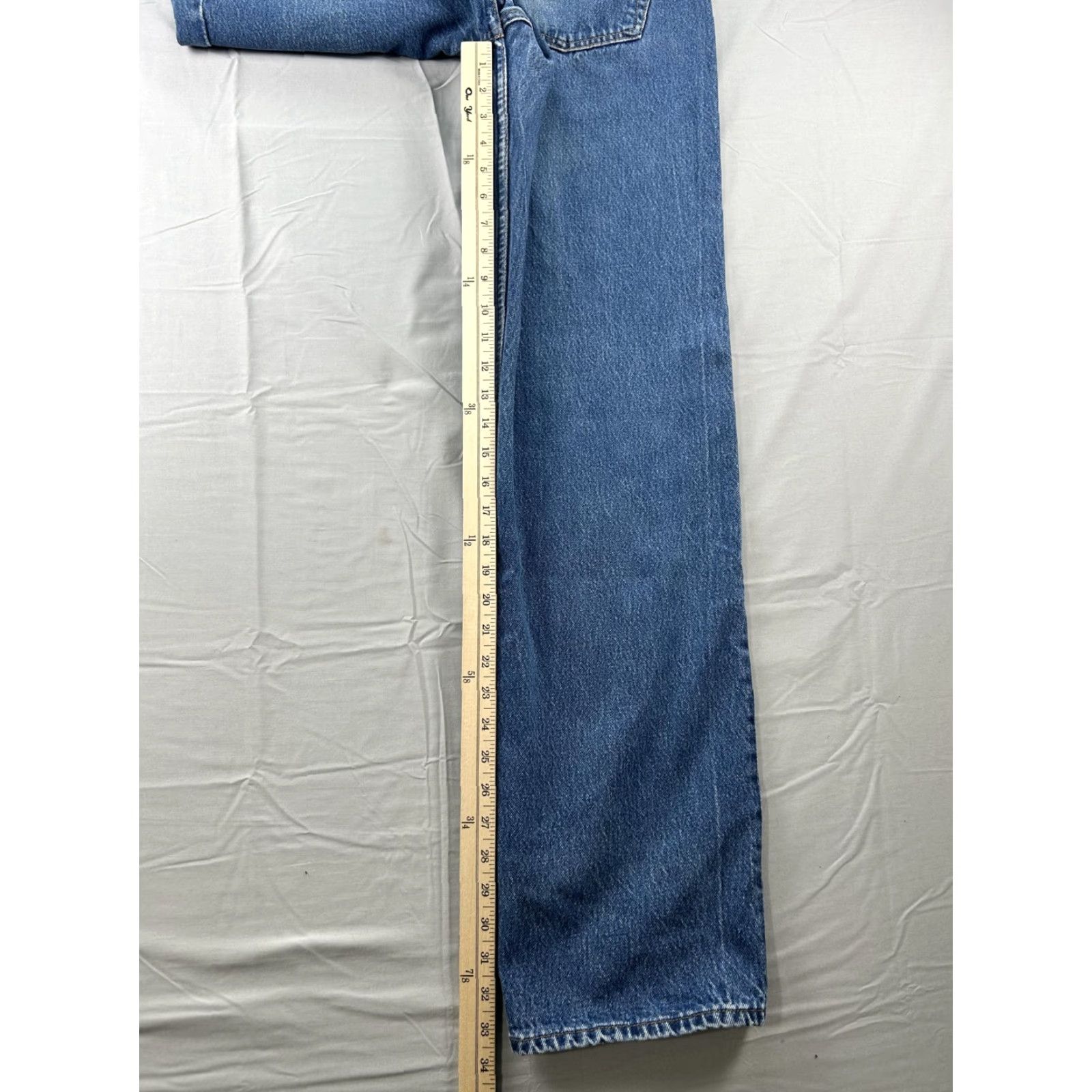 Levi's VINTAGE Levi's 501 Jeans Straight Dark Wash Button Fly Mens 36x33.5 80s USA Made Denim Cotton Pockets Leather Patch Mens Size US 36 / EU 52 - 5 Thumbnail