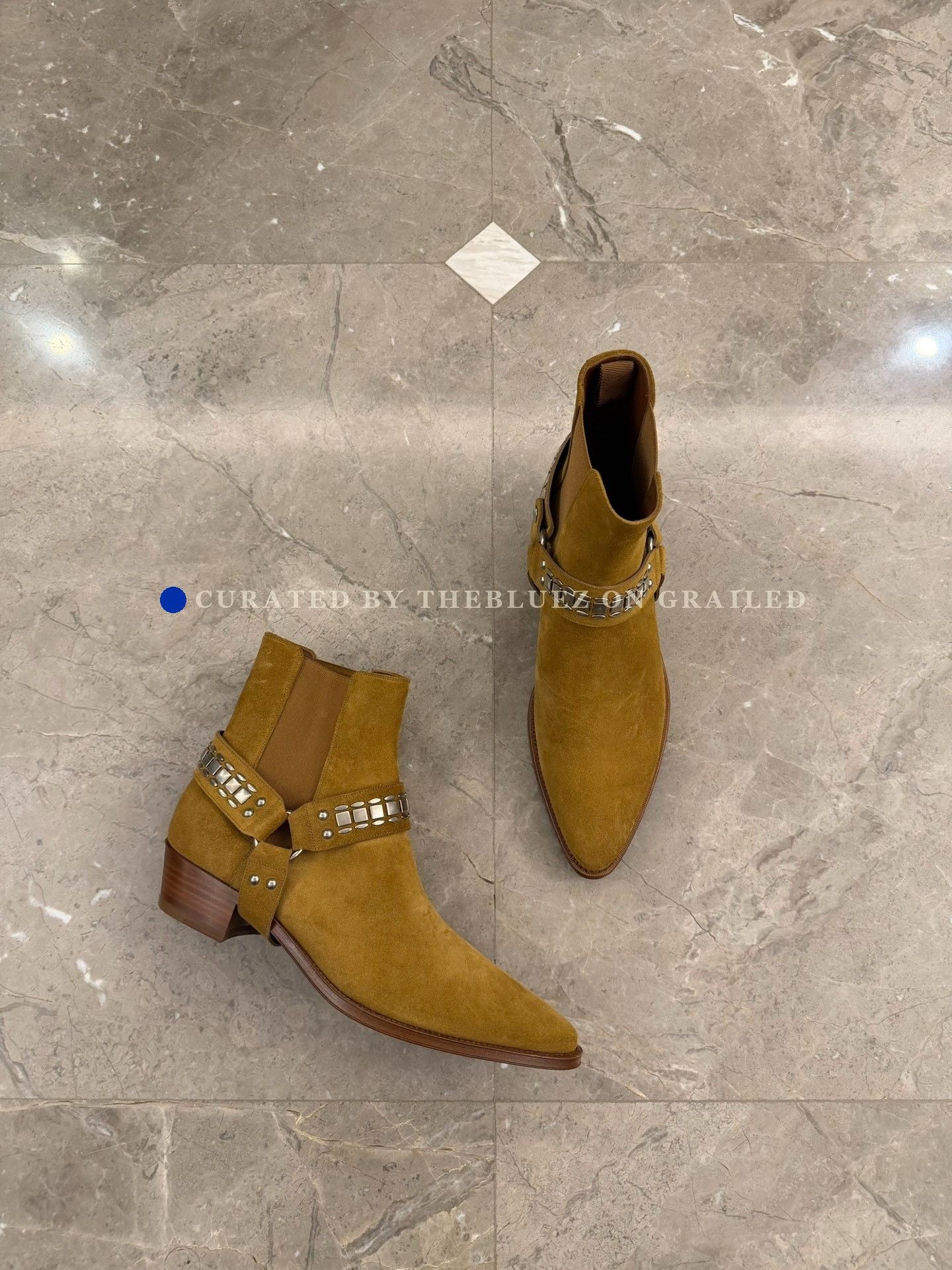 Celine × Hedi Slimane SS19 Celine Silver Leather Jacno Boots Hedi