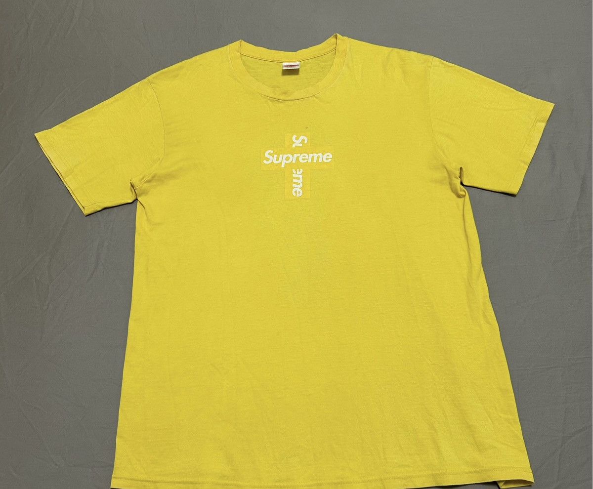 Supreme Supreme cross box logo tee lime T-shirt Size US L / EU 52-54 / 3 - 1 Thumbnail