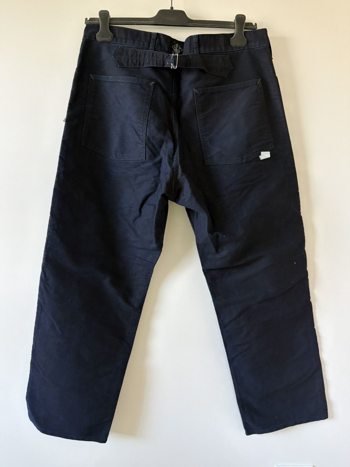 Post Overalls DARK BLUE MOLESKIN WORK PANTS FROM POST O ALLS Size US 36 / EU 52 - 3 Thumbnail