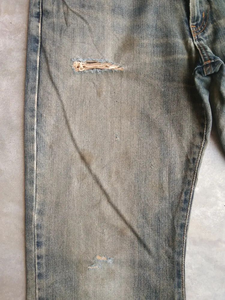 Japanese Brand Vintage Edwin Mud Wash Distressed Jeans 32x29 Size US 32 / EU 48 - 6 Thumbnail