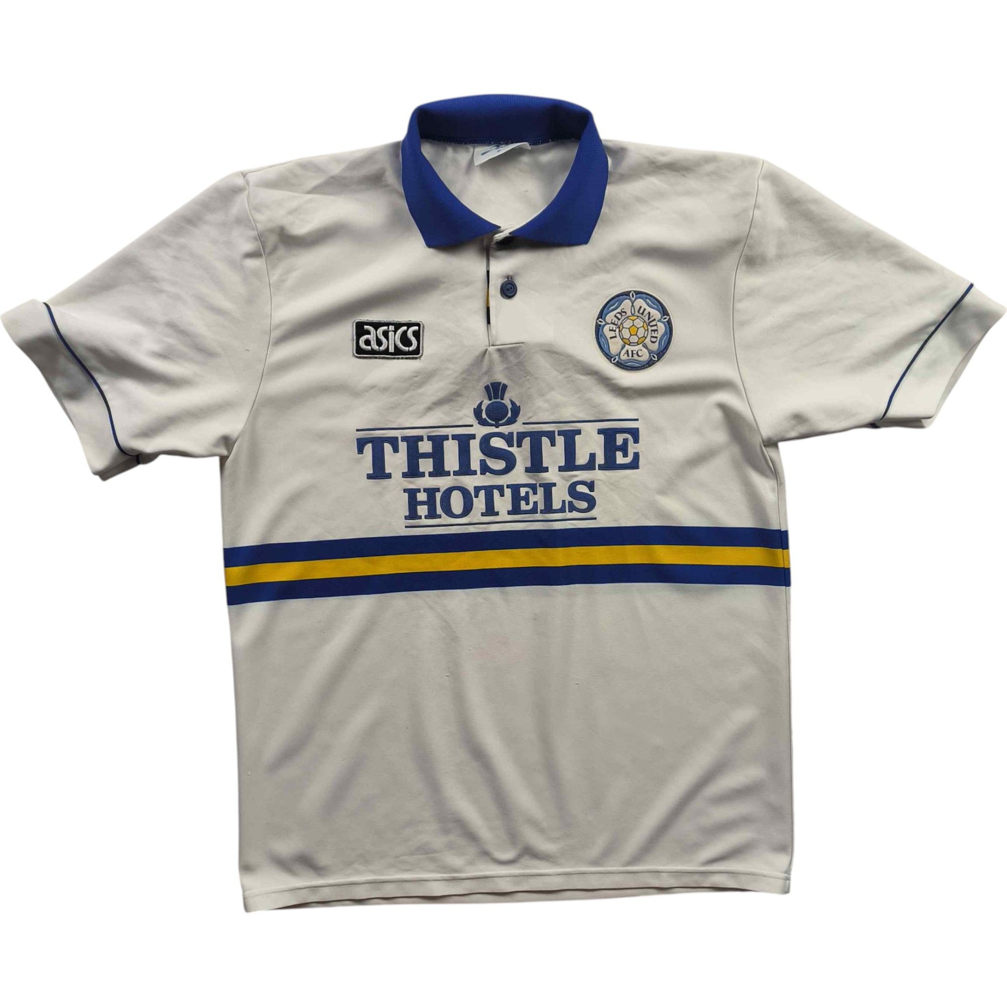 Leeds United 1993-95 Asics home football jersey shirt size M