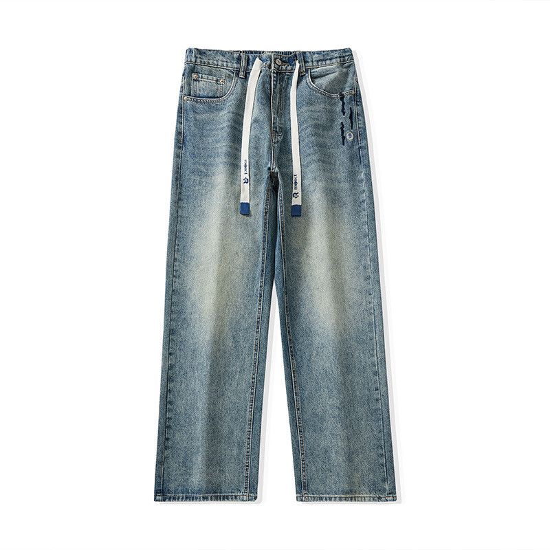 Japanese Brand Men's Classic American-Style Drawstring Denim Jeans Size US 32 / EU 48 - 1 Thumbnail