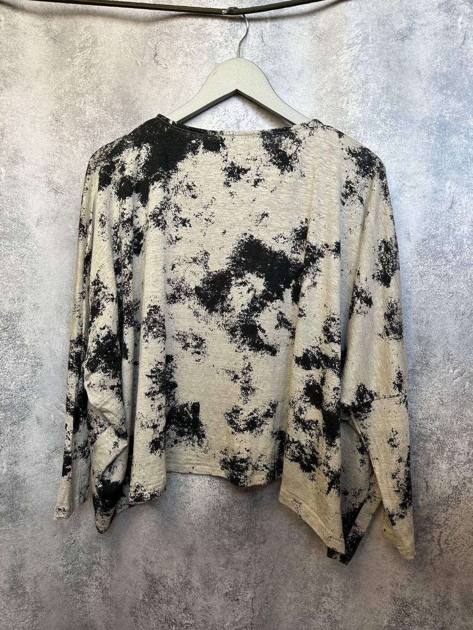 Designer Mama B Kira LS Linen Printed Jersey Jumper Made in Italy Size M / US 6-8 / IT 42-44 - 3 Thumbnail