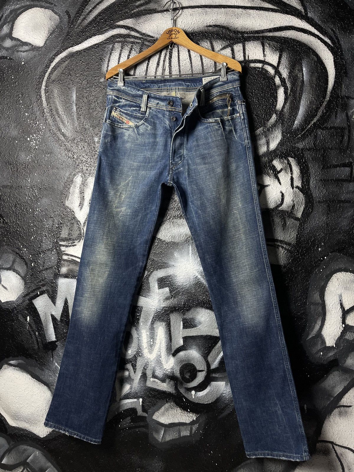 Diesel Diesel Paddon Italian Faded Blue Denim Jeans Men’s Size W32 Size US 32 / EU 48 - 1 Thumbnail