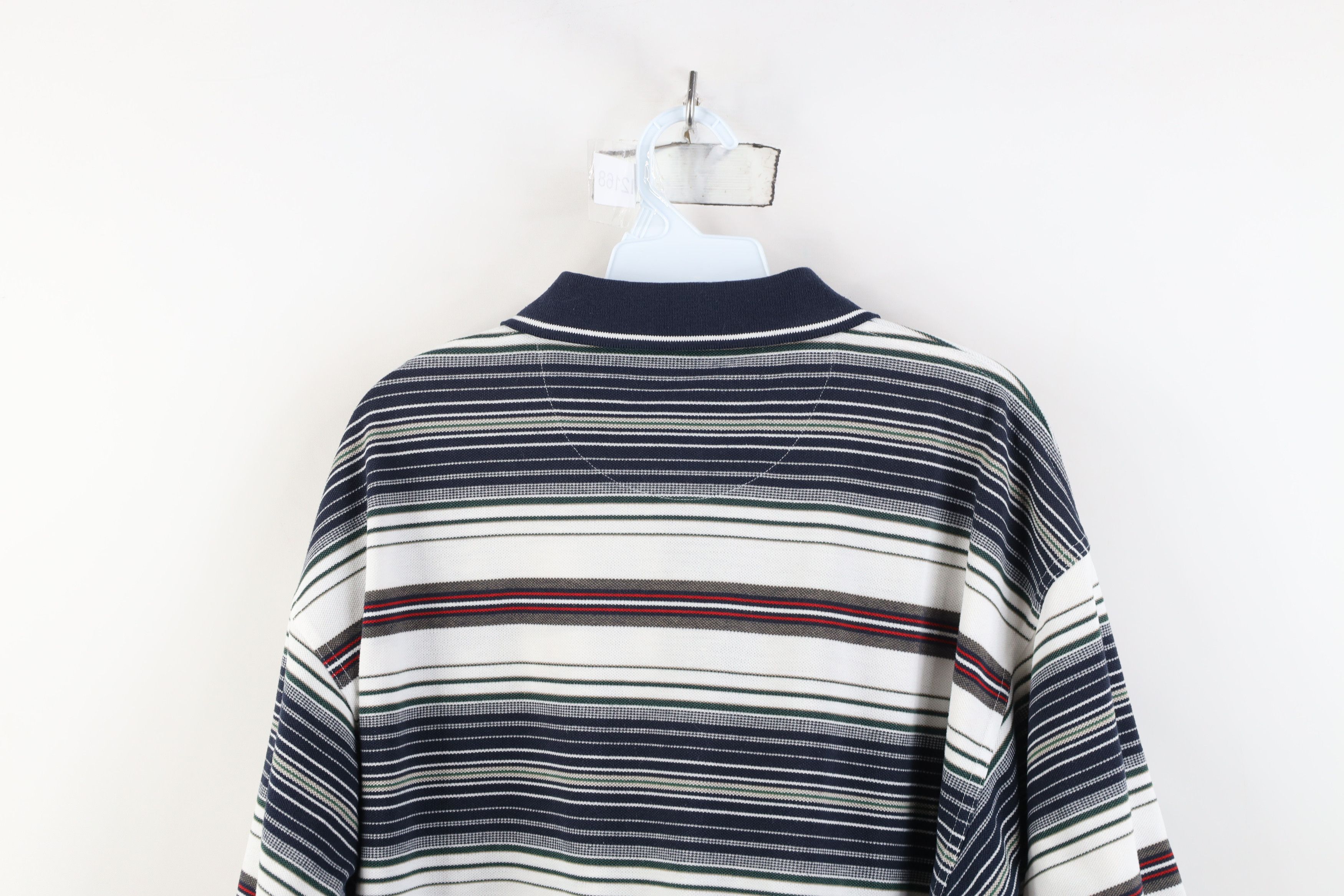 Vintage Vintage 90s Streetwear Striped Knit Collared Golf Polo Shirt Size US L / EU 52-54 / 3 - 12 Thumbnail
