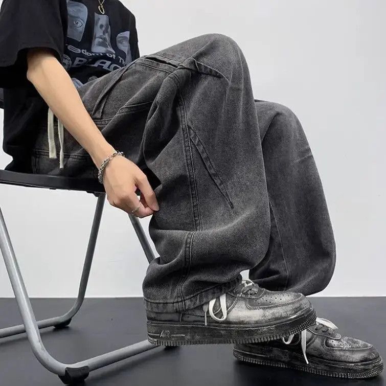 Japanese Brand Straight casual loose fitting jeans Size US 34 / EU 50 - 3 Thumbnail